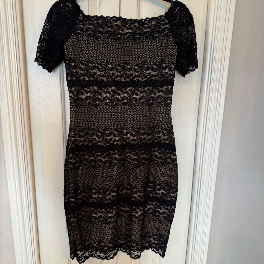 Cache Black Lace Mini Dress